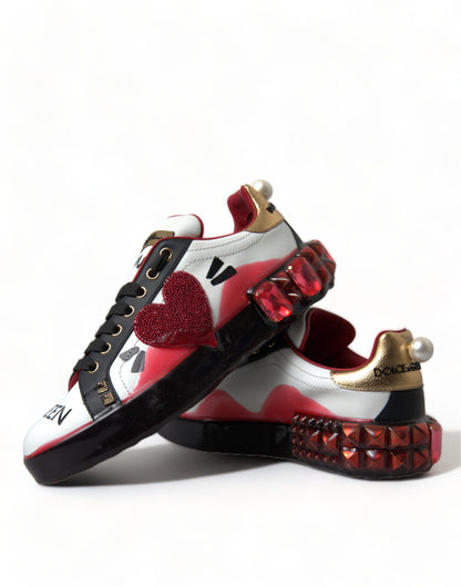 Dolce &amp; Gabbana Eleganti sneakers Portofino in cristallo