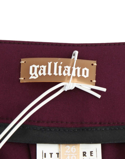 Pantaloni slim viola eleganti John Galliano