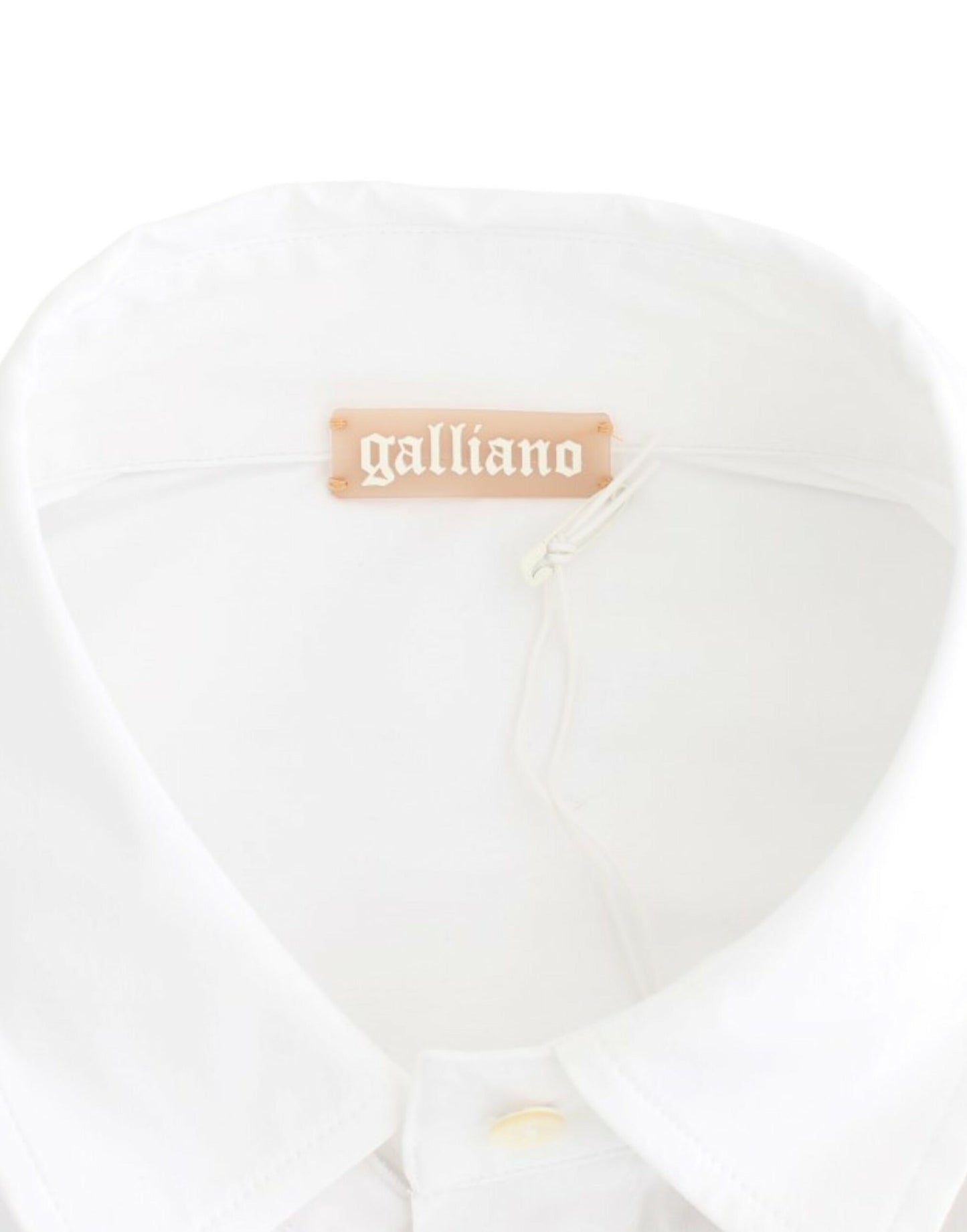 Camicetta a maniche corte in misto cotone bianco chic John Galliano