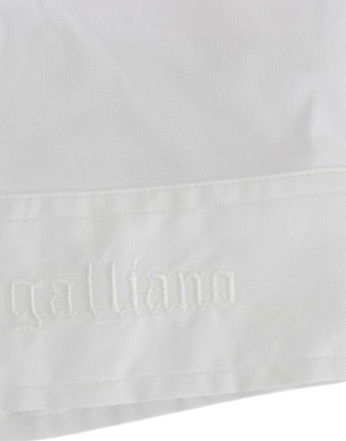 Camicetta a maniche corte in misto cotone bianco chic John Galliano