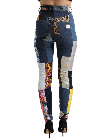 Jeans skinny patchwork vivaci di Dolce &amp; Gabbana