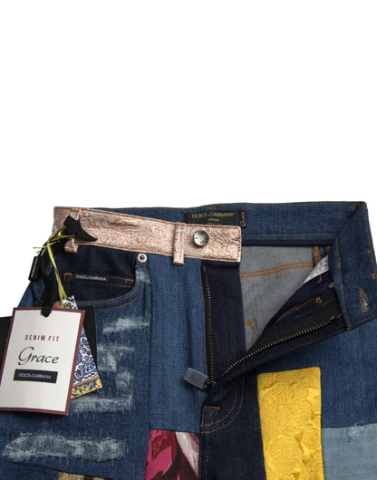 Jeans skinny patchwork vivaci di Dolce &amp; Gabbana