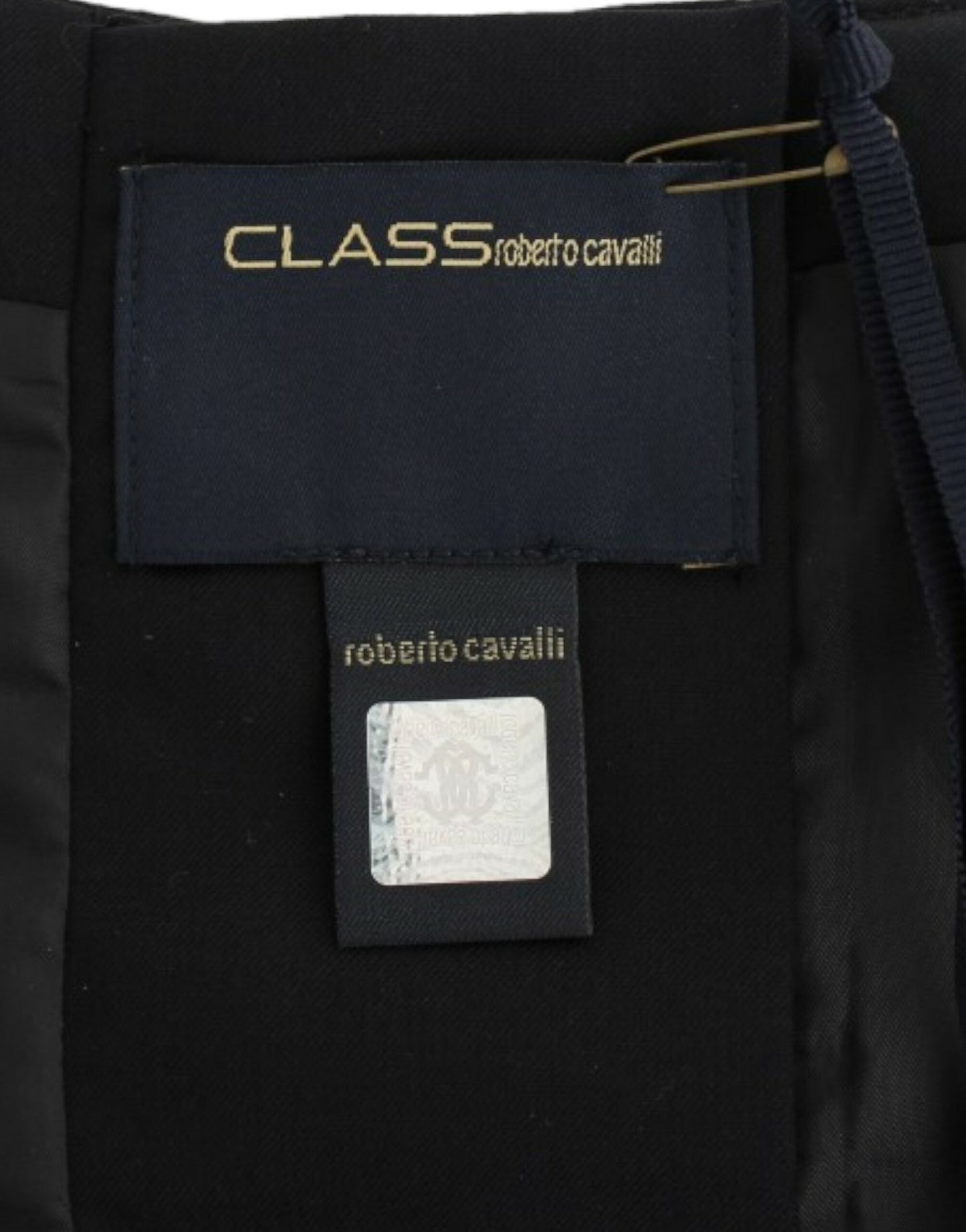 Cavalli Elegante gonna a trapezio in pizzo nero a pieghe