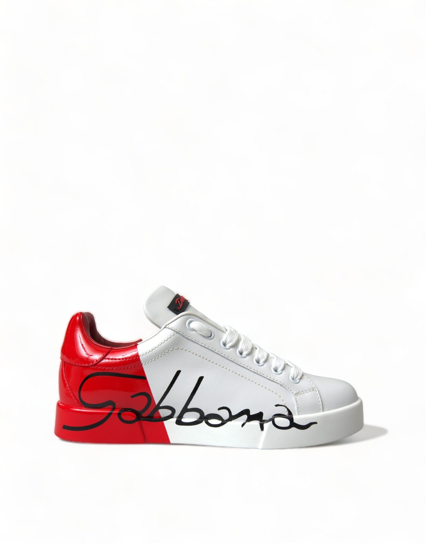 Dolce &amp; Gabbana Eleganti Sneakers Portofino in Pelle Bianca