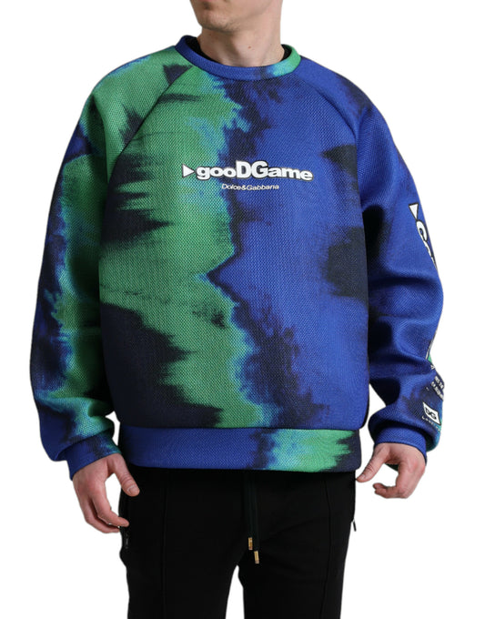 Maglione pullover girocollo con grafica multicolore Dolce &amp; Gabbana