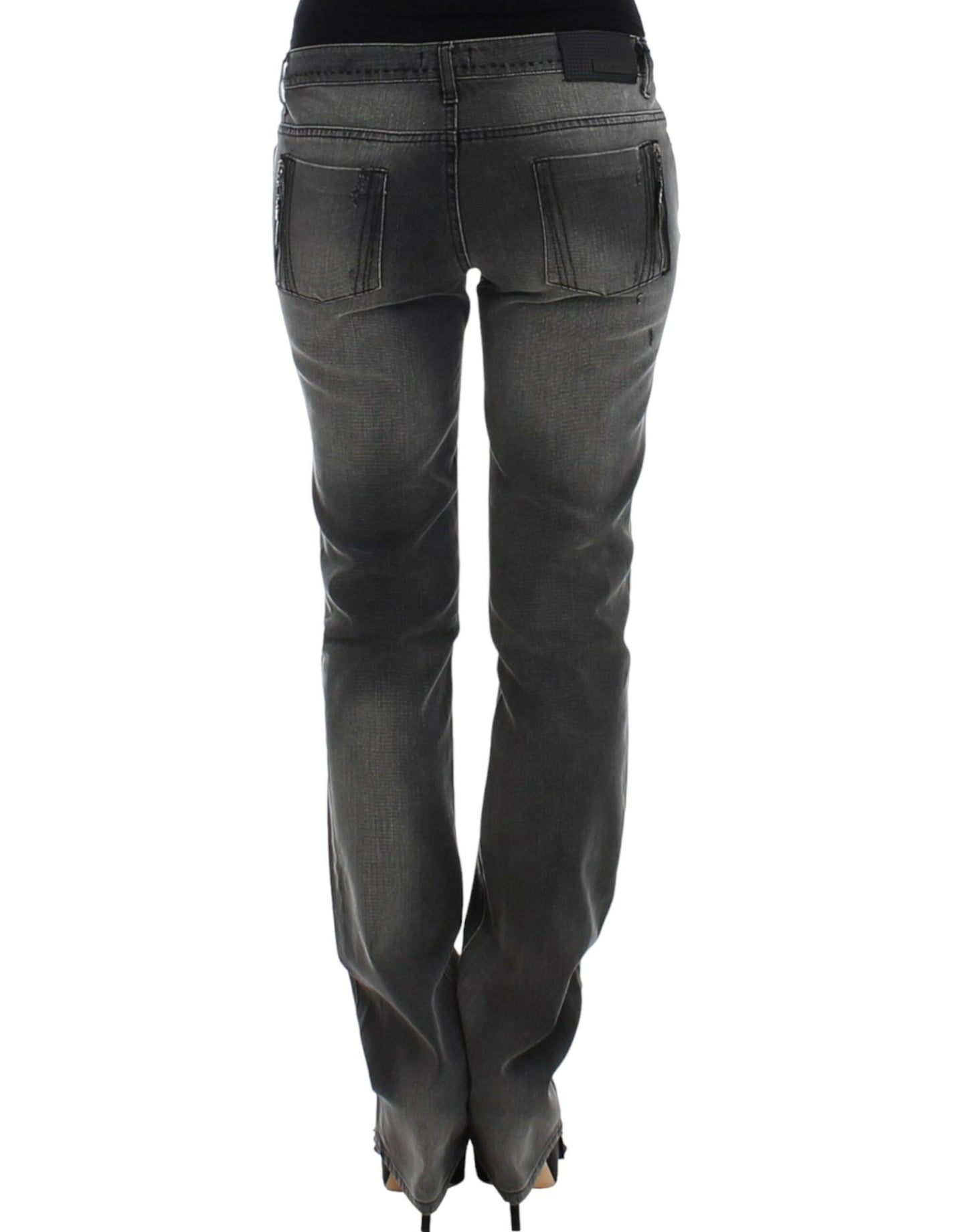 Costume National Chic Gray Straight Leg Denim Delight