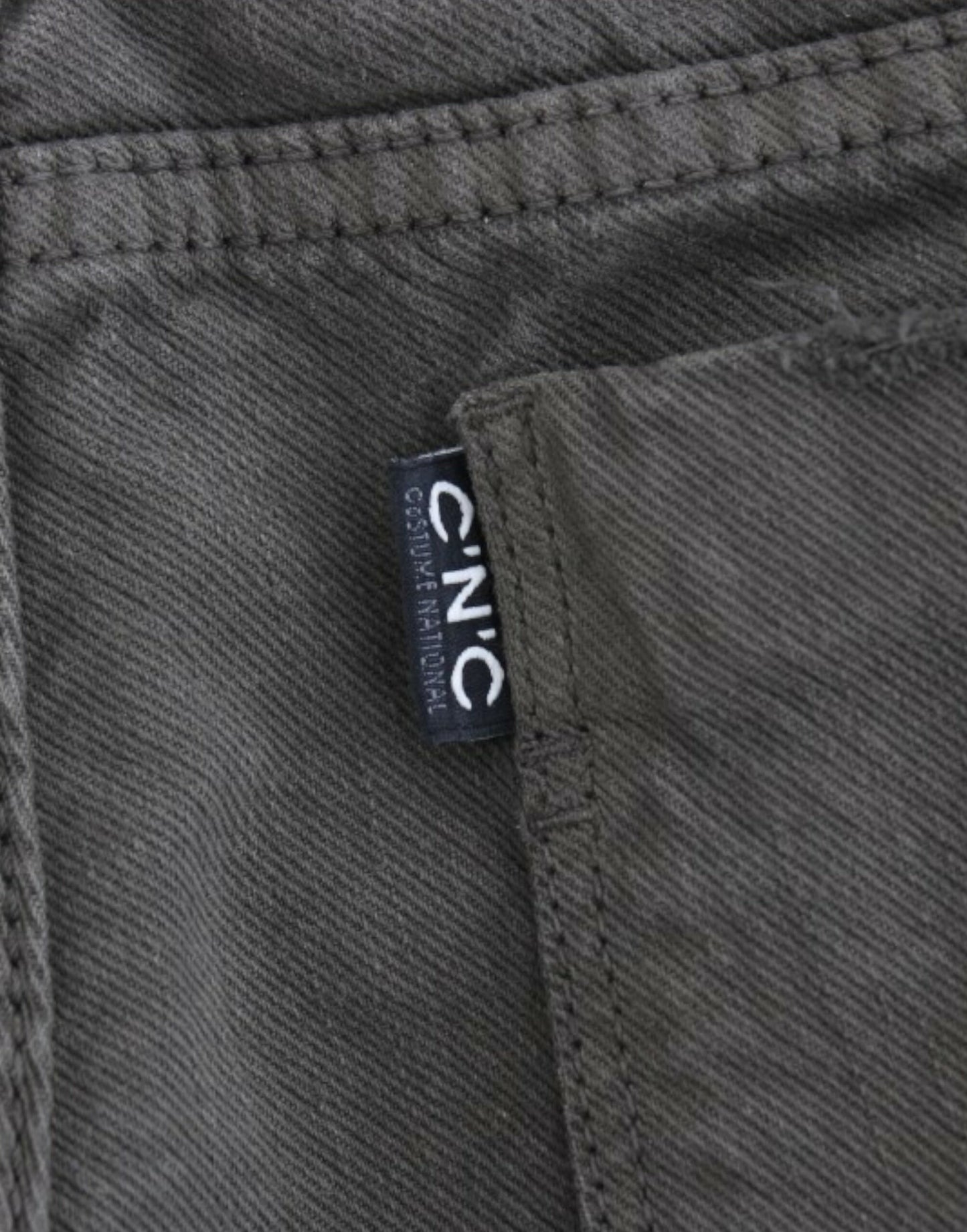 Jeans firmati Costume National Chic verde gamba sottile