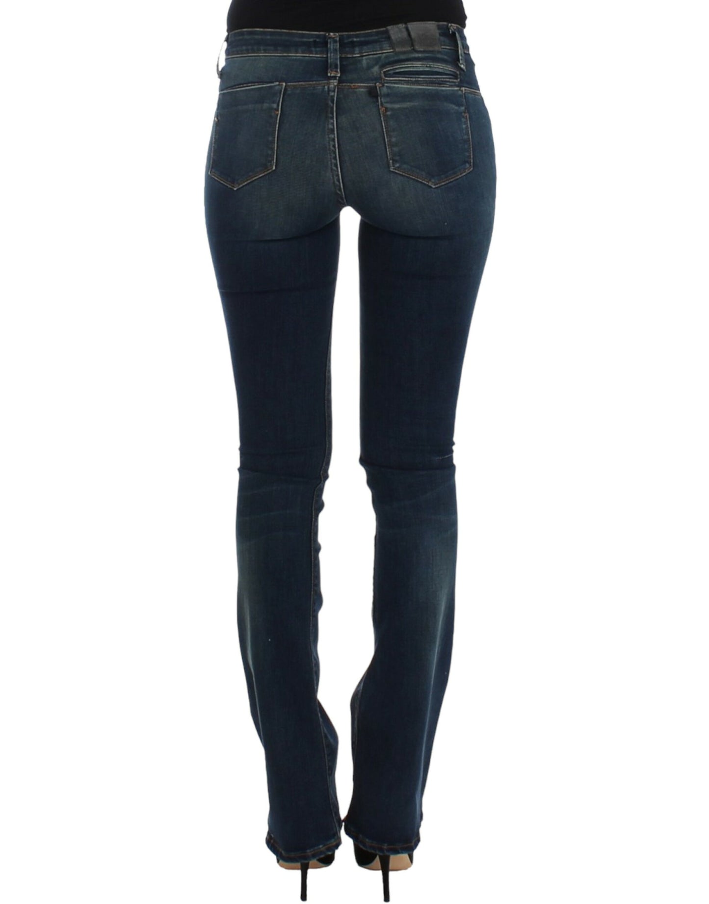 Jeans firmati Costume National Chic blu a gamba dritta