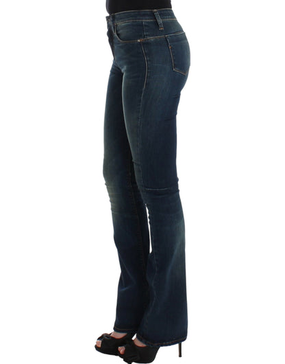 Jeans firmati Costume National Chic blu a gamba dritta