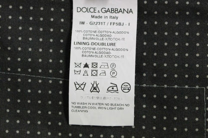 Dolce &amp; Gabbana Elegante gilet in cotone grigio