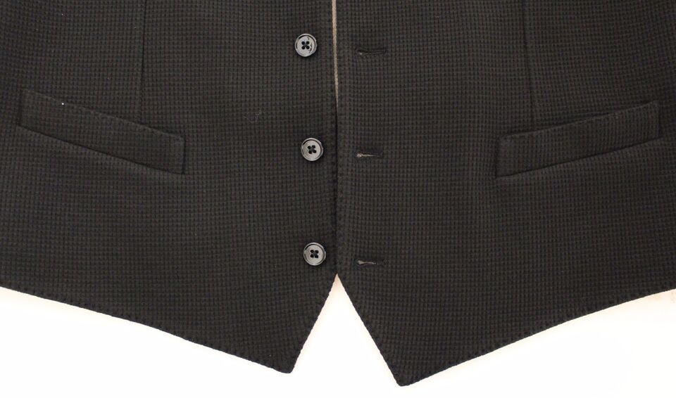 Dolce &amp; Gabbana Gilet elegante in seta nera