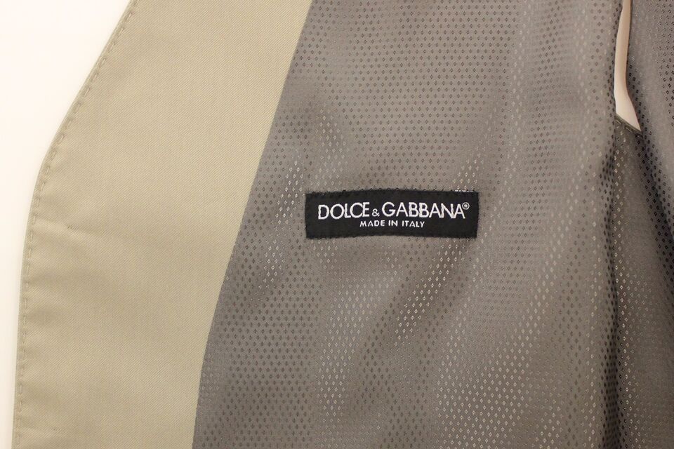 Dolce &amp; Gabbana Элегантный бежевый хлопковый жилет-платье