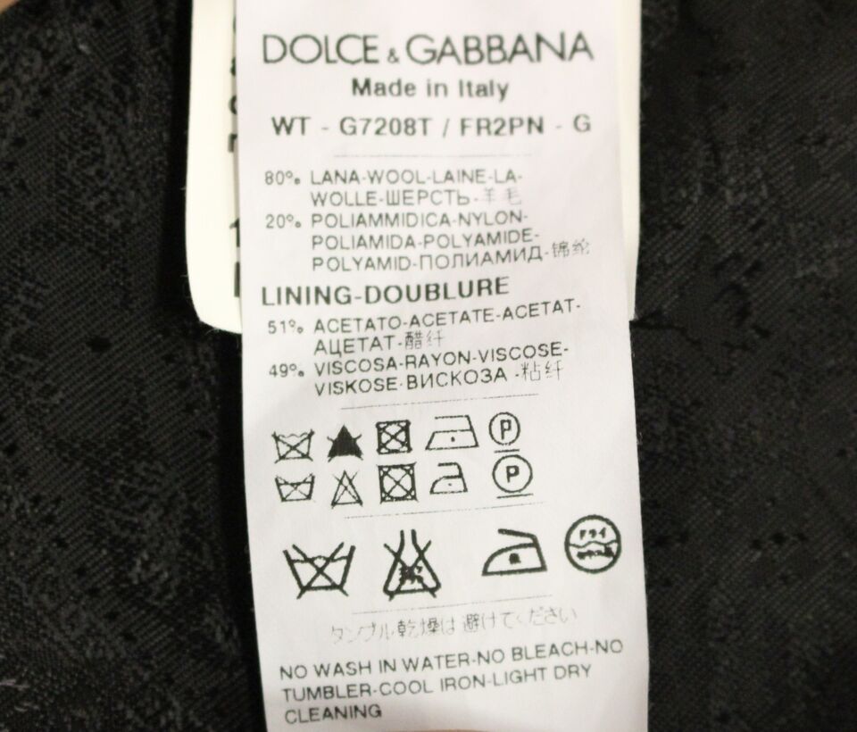 Dolce &amp; Gabbana Elegante gilet monopetto a righe nere