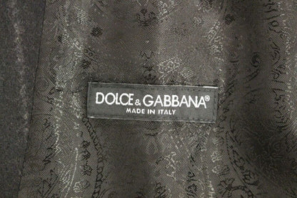 Dolce &amp; Gabbana Elegante gilet monopetto a righe nere