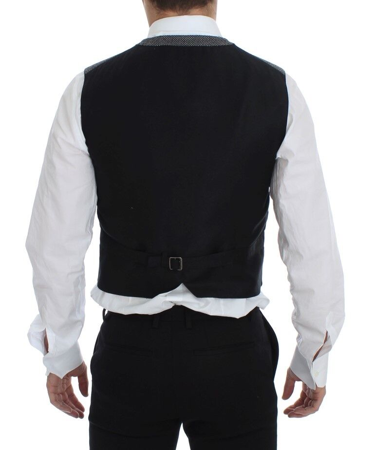 Dolce &amp; Gabbana Elegante gilet monopetto grigio