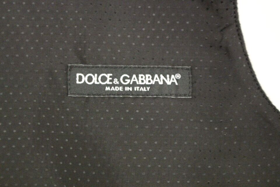 Dolce &amp; Gabbana Elegante gilet in misto lana grigio