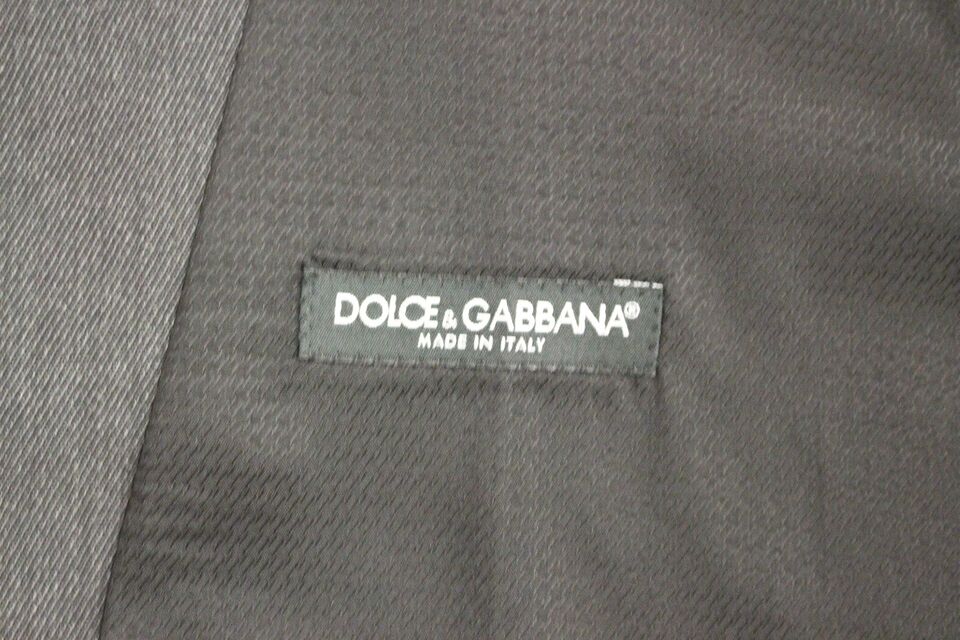 Dolce &amp; Gabbana Elegante gilet formale in lana grigia