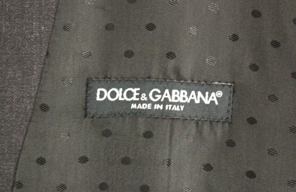 Dolce &amp; Gabbana Gilet elegante abito formale in lana grigia