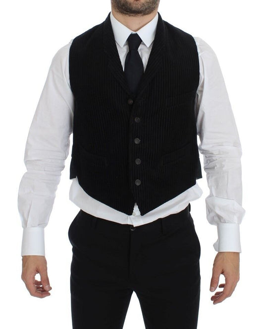 Dolce &amp; Gabbana Elegante gilet nero da Manchester