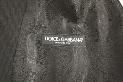 Dolce &amp; Gabbana Элегантное черное шерстяное платье-жилет