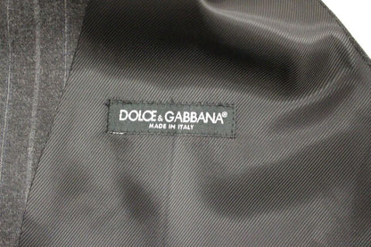 Dolce &amp; Gabbana Elegante gilet a righe grigie