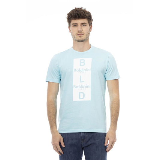 Baldinini Trend T-shirt Uomo Cotone Azzurro Chiaro