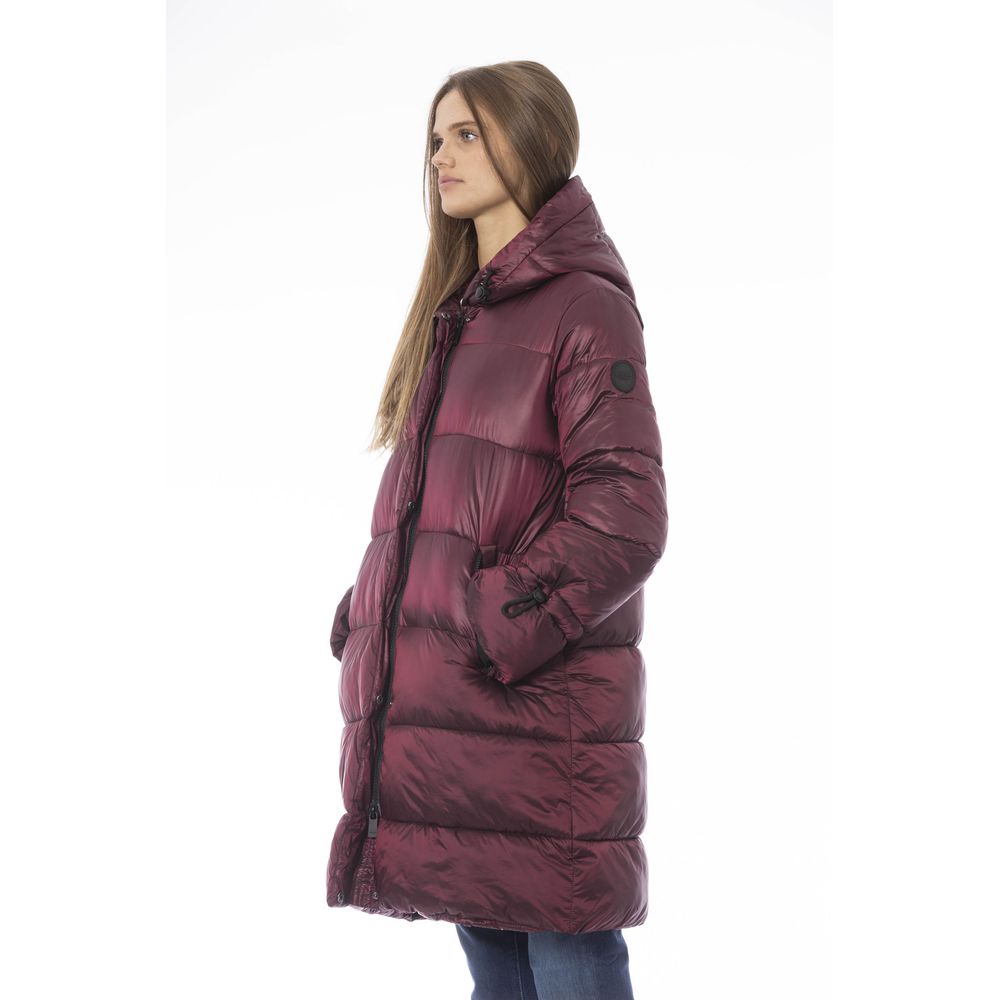 Baldinini Trend Cappotto da donna in nylon bordeaux