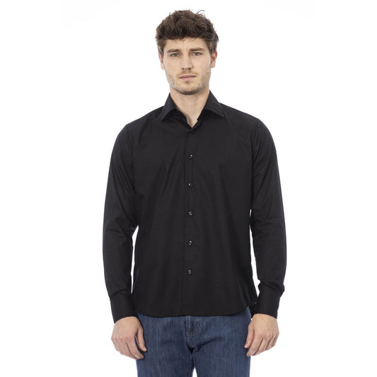 Baldinini Trend Black Cotton Men Shirt