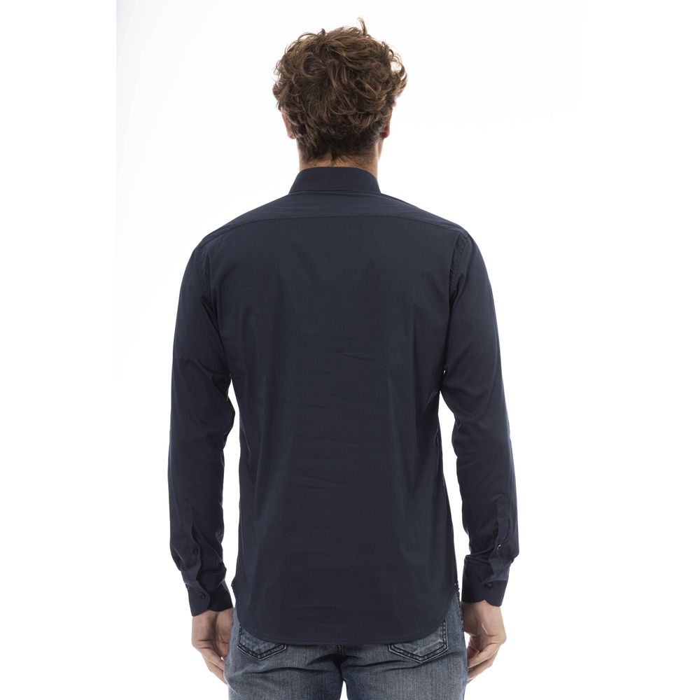 Baldinini Trend Blue Cotton Men Shirt