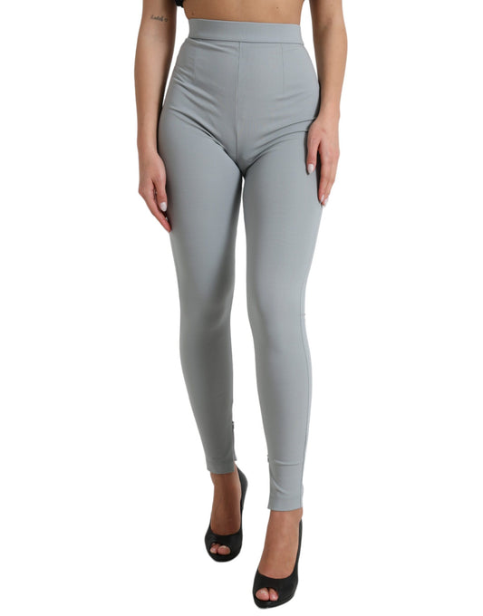 Dolce &amp; Gabbana eleganti leggings a vita alta in grigio