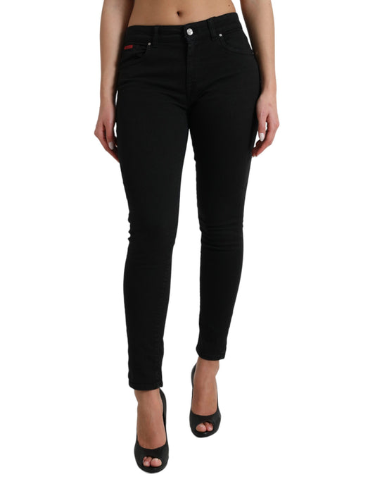 Dolce &amp; Gabbana Jeans skinny neri eleganti a vita media