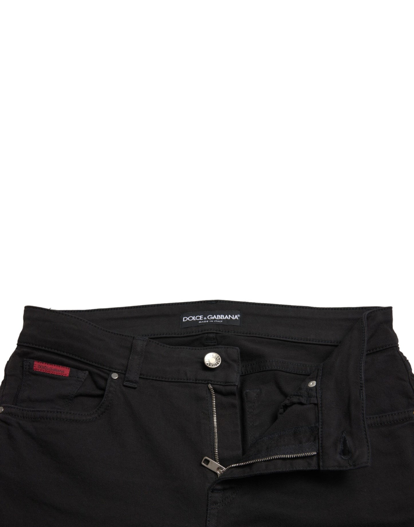 Dolce &amp; Gabbana Jeans skinny neri eleganti a vita media