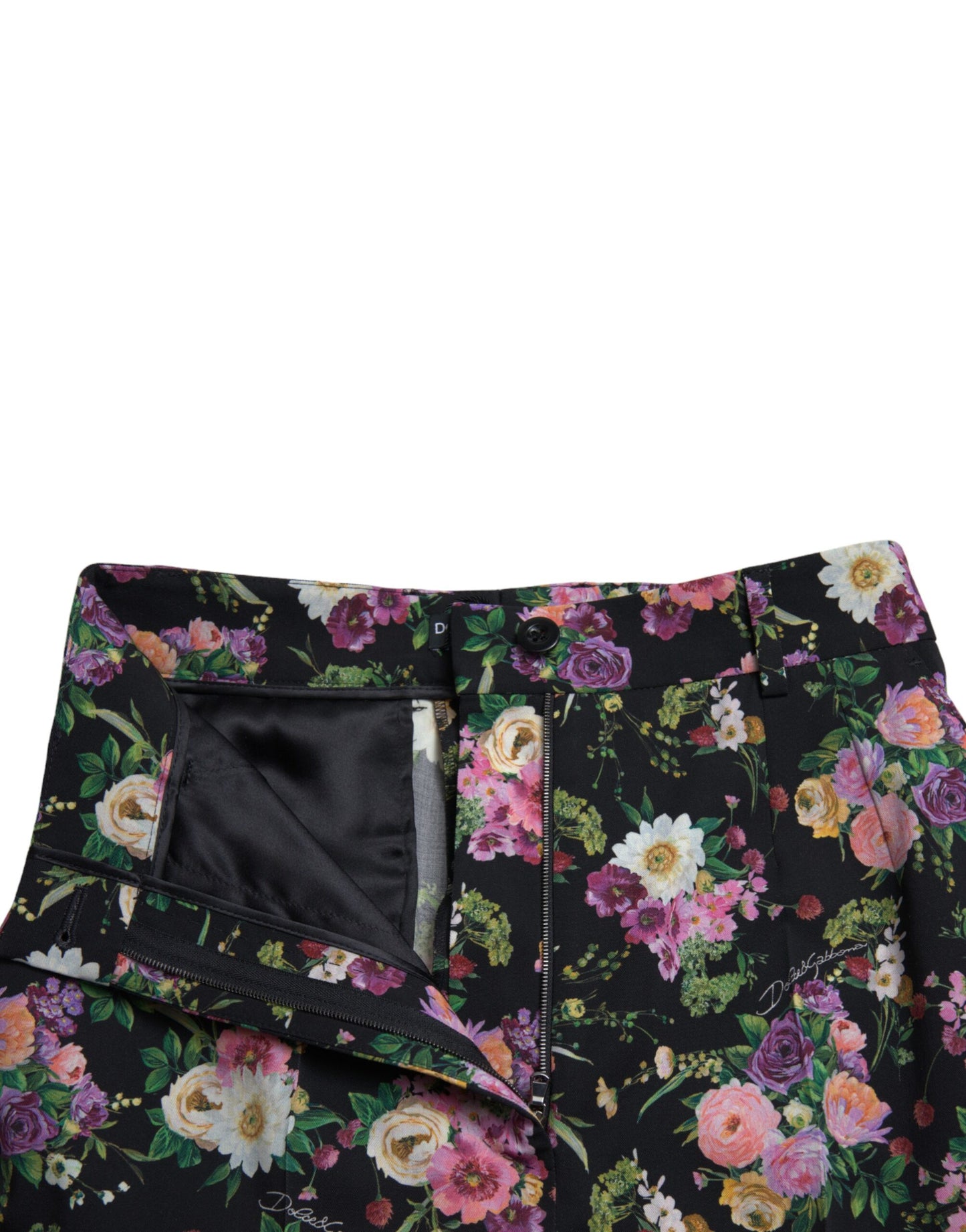 Pantaloni larghi a vita alta floreali Dolce &amp; Gabbana