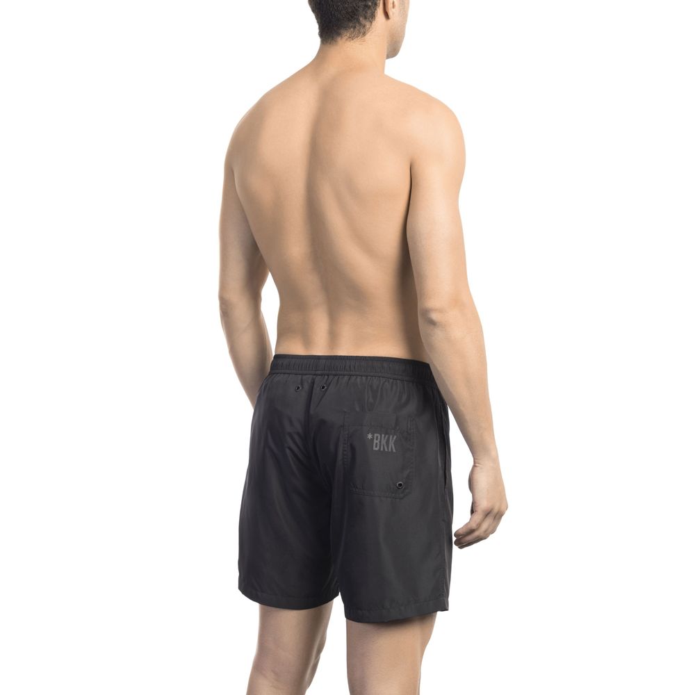 Bikkembergs Pantaloncini da bagno da uomo in poliestere nero