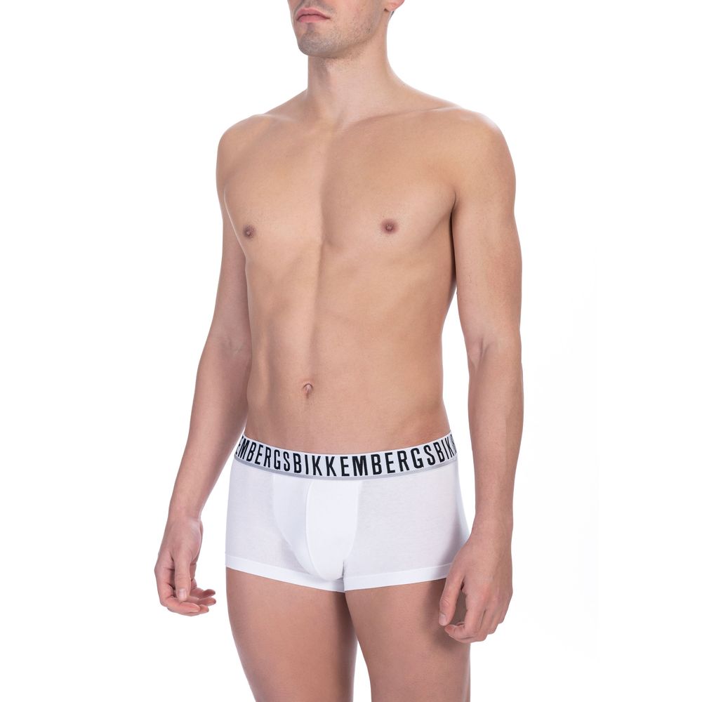 Bikkembergs Boxer intimo da uomo in cotone bianco