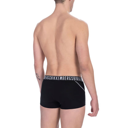 Bikkembergs Confezione da boxer intimo da uomo in cotone nero