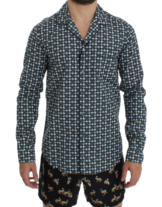 Dolce &amp; Gabbana Elegante camicia da notte pigiama verde