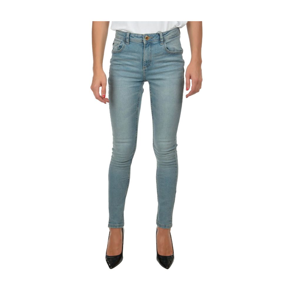 Yes Zee Light Blue Cotton Women Jeans