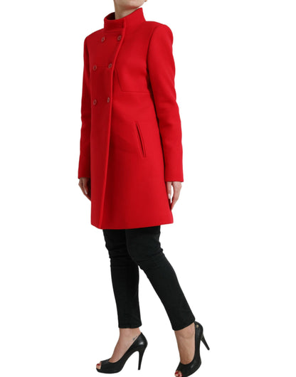 Liu Jo Cappotto lungo doppiopetto rosso elegante