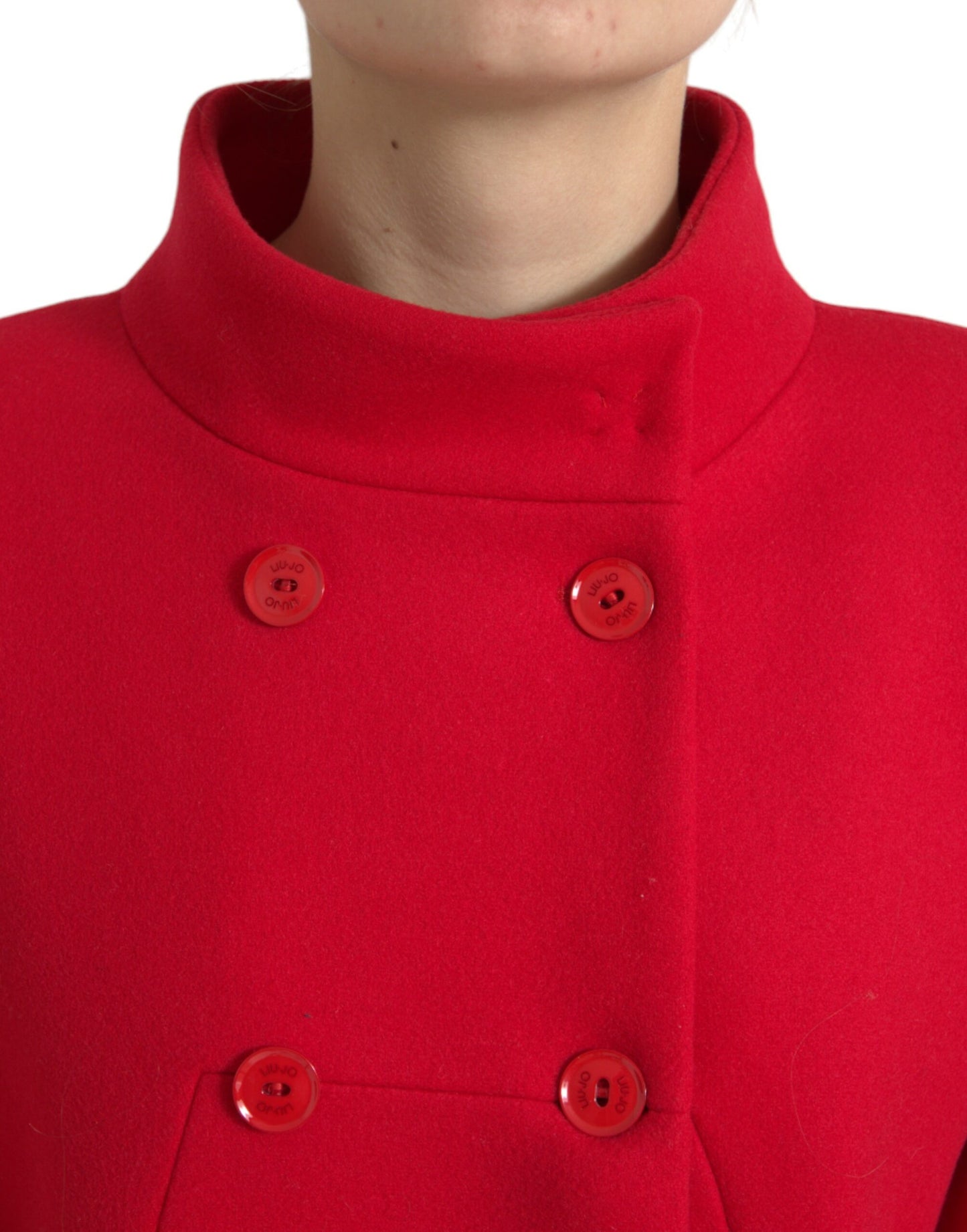 Liu Jo Cappotto lungo doppiopetto rosso elegante