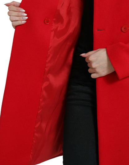 Liu Jo Cappotto lungo doppiopetto rosso elegante