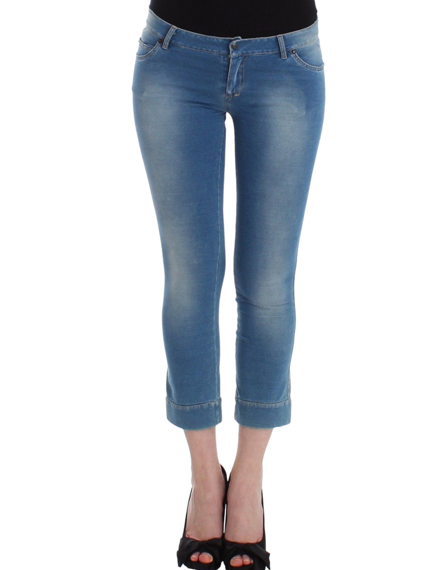 Ermanno Scervino Jeans Capri blu chic per estati eleganti