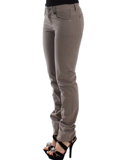 Ermanno Scervino Chic Taupe Skinny Jeans for Elevated Style