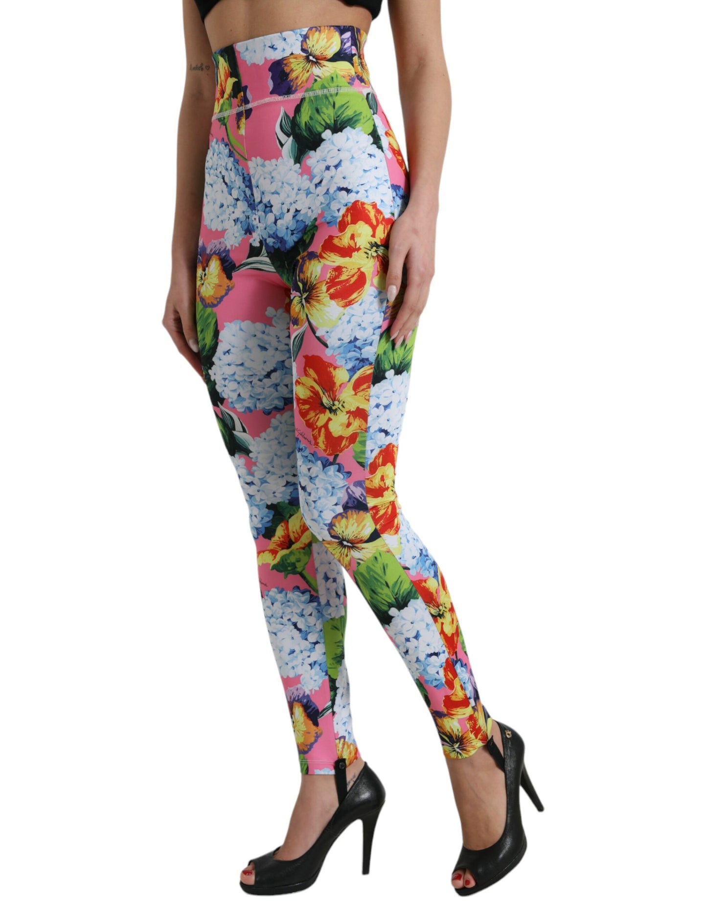 Dolce &amp; Gabbana Squisiti leggings floreali a vita alta