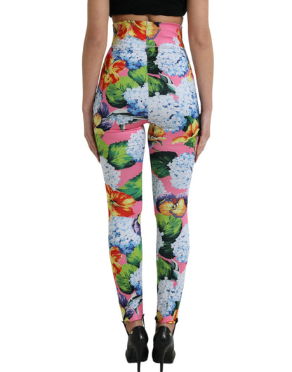 Dolce &amp; Gabbana Squisiti leggings floreali a vita alta