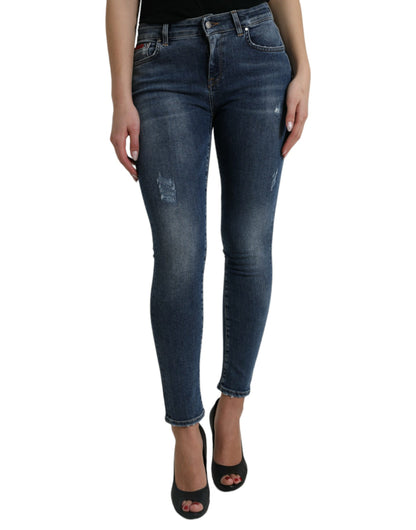 Dolce &amp; Gabbana eleganti jeans elasticizzati a vita media in blu