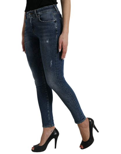 Dolce &amp; Gabbana eleganti jeans elasticizzati a vita media in blu