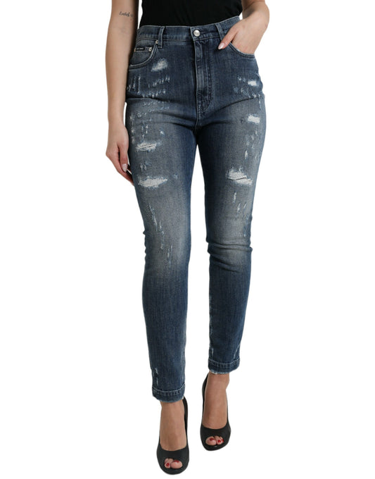 Dolce &amp; Gabbana Jeans eleganti in denim elasticizzato a vita alta