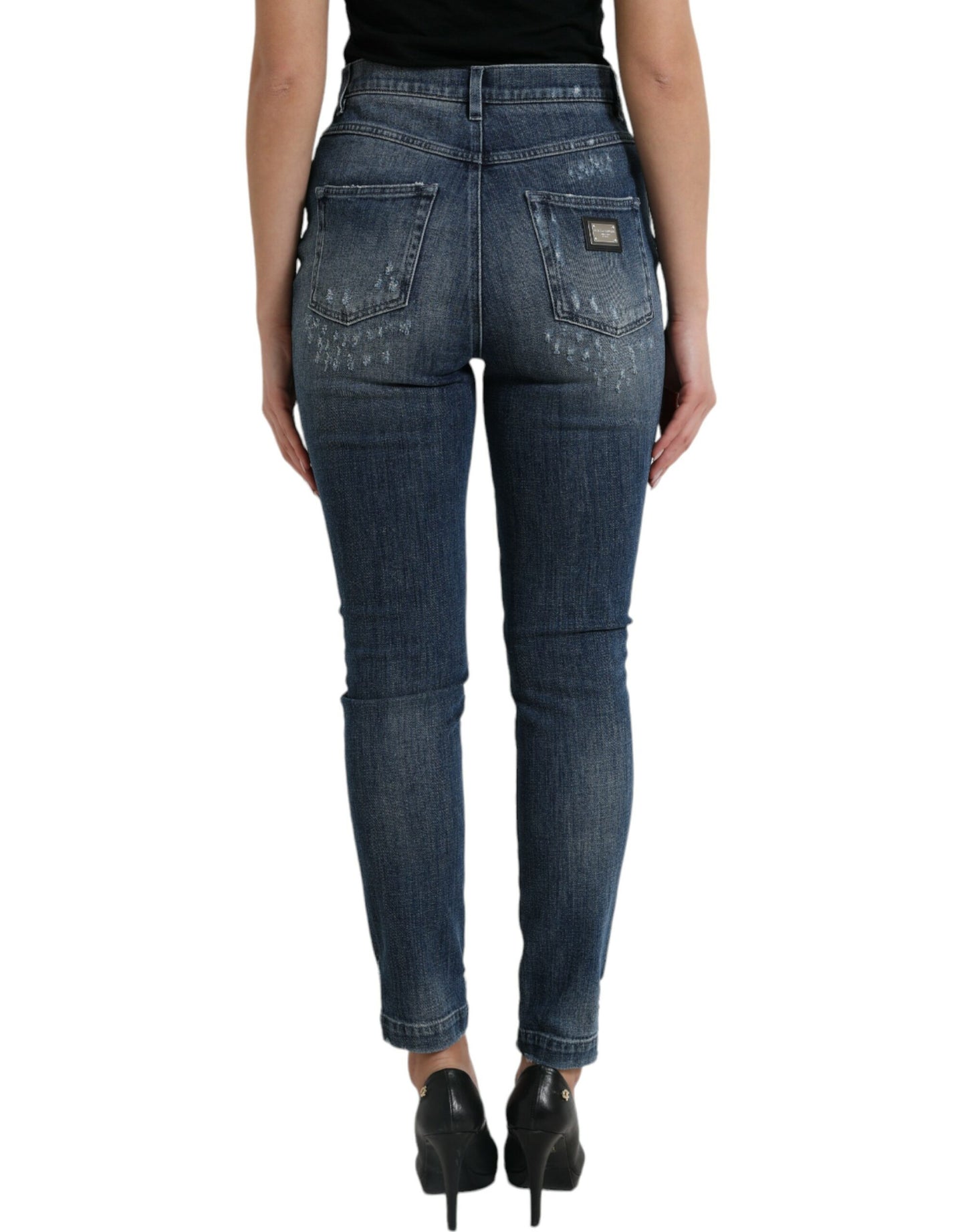 Dolce &amp; Gabbana Jeans eleganti in denim elasticizzato a vita alta