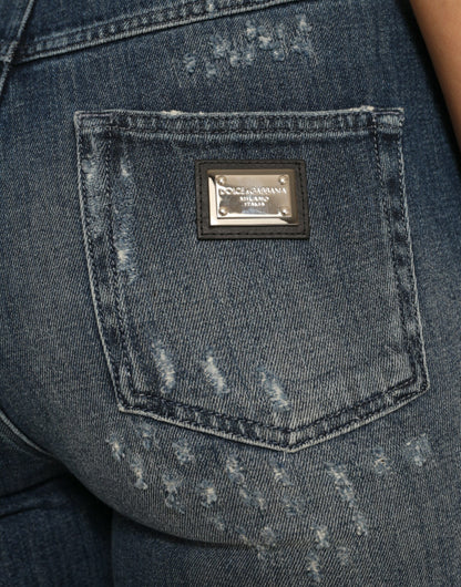 Dolce &amp; Gabbana Jeans eleganti in denim elasticizzato a vita alta